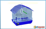 Bird cage white wire 34cm x 23.50cm x 36cm